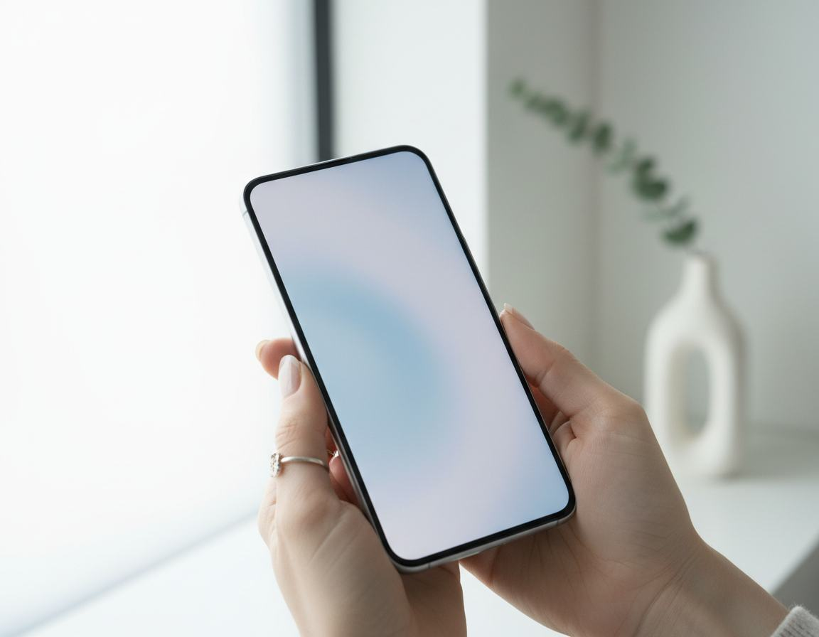 Customer checking a phone before selling